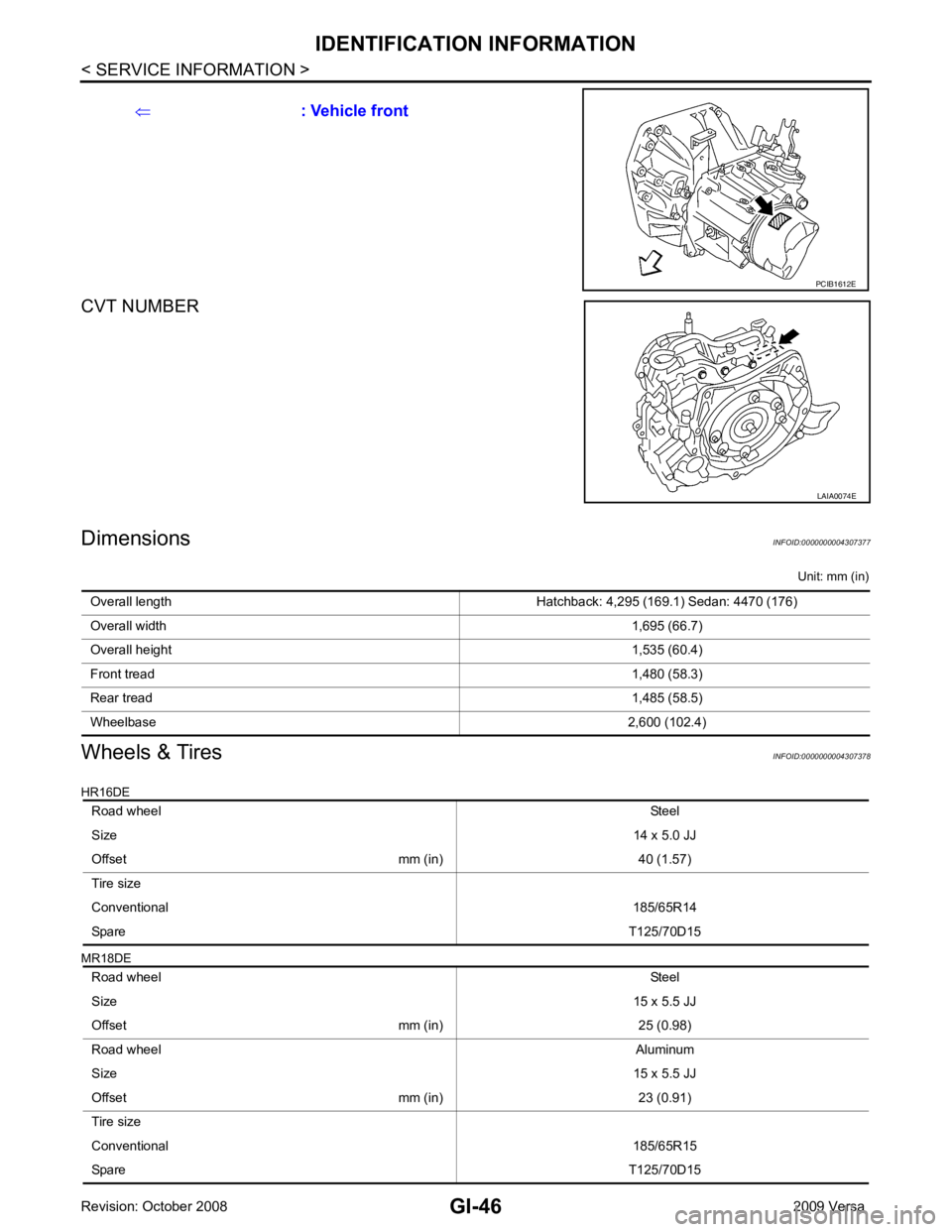 NISSAN TIIDA 2009  Service Repair Manual LAIA0074E 