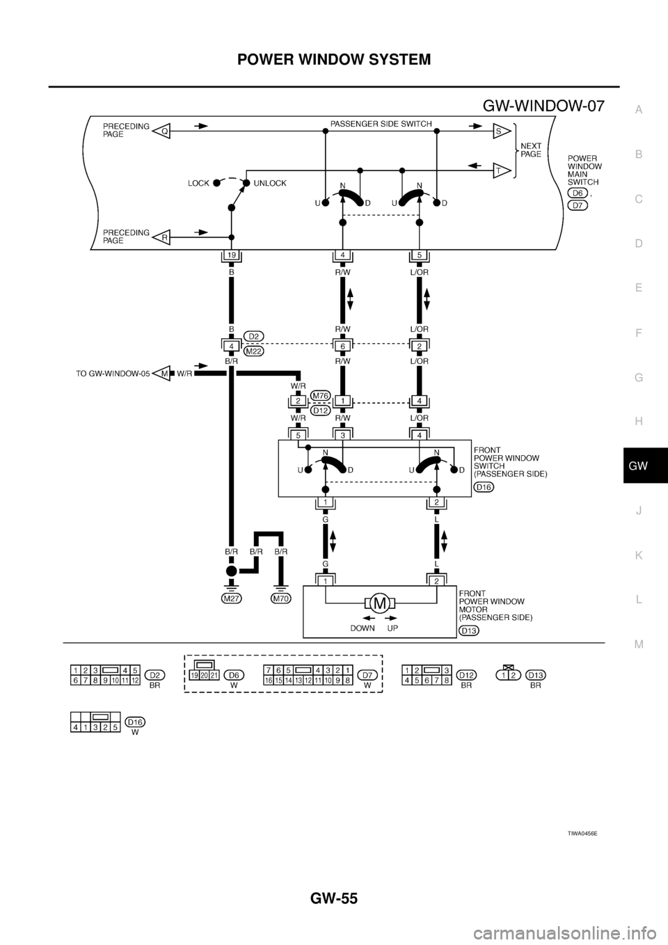 NISSAN X-TRAIL 2005 Service Repair Manual POWER WINDOW SYSTEM
GW-55
C
D
E
F
G
H
J
K
L
MA
B
GW
TIWA0456E NISSAN X-TRAIL 2005 Service Repair Manual POWER WINDOW SYSTEM
GW-55
C
D
E
F
G
H
J
K
L
MA
B
GW
TIWA0456E