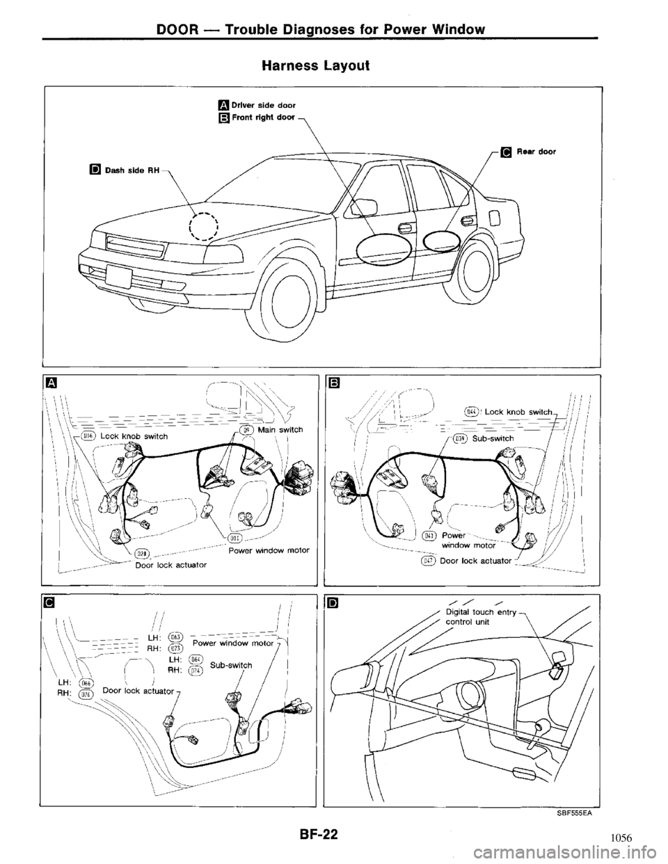 NISSAN MAXIMA 1994 A32 / 4.G Body Owners Manual 1056 