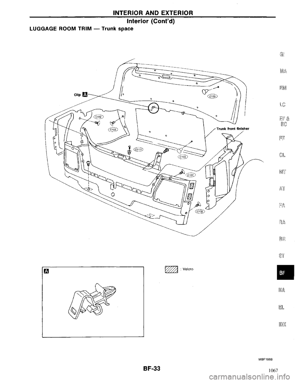 NISSAN MAXIMA 1994 A32 / 4.G Body Owners Guide 1067 