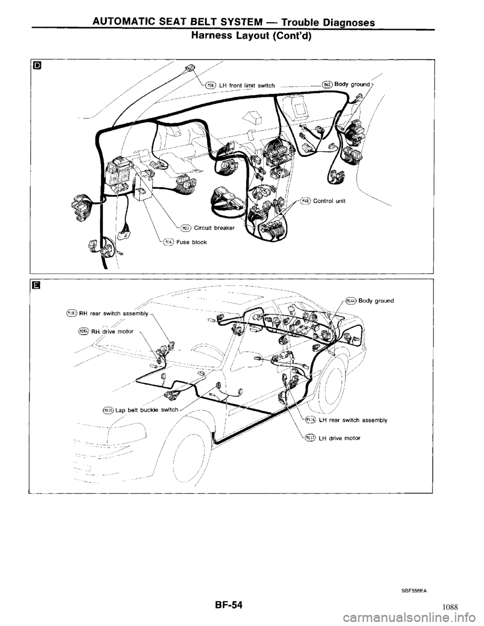 NISSAN MAXIMA 1994 A32 / 4.G Body Repair Manual 1088 