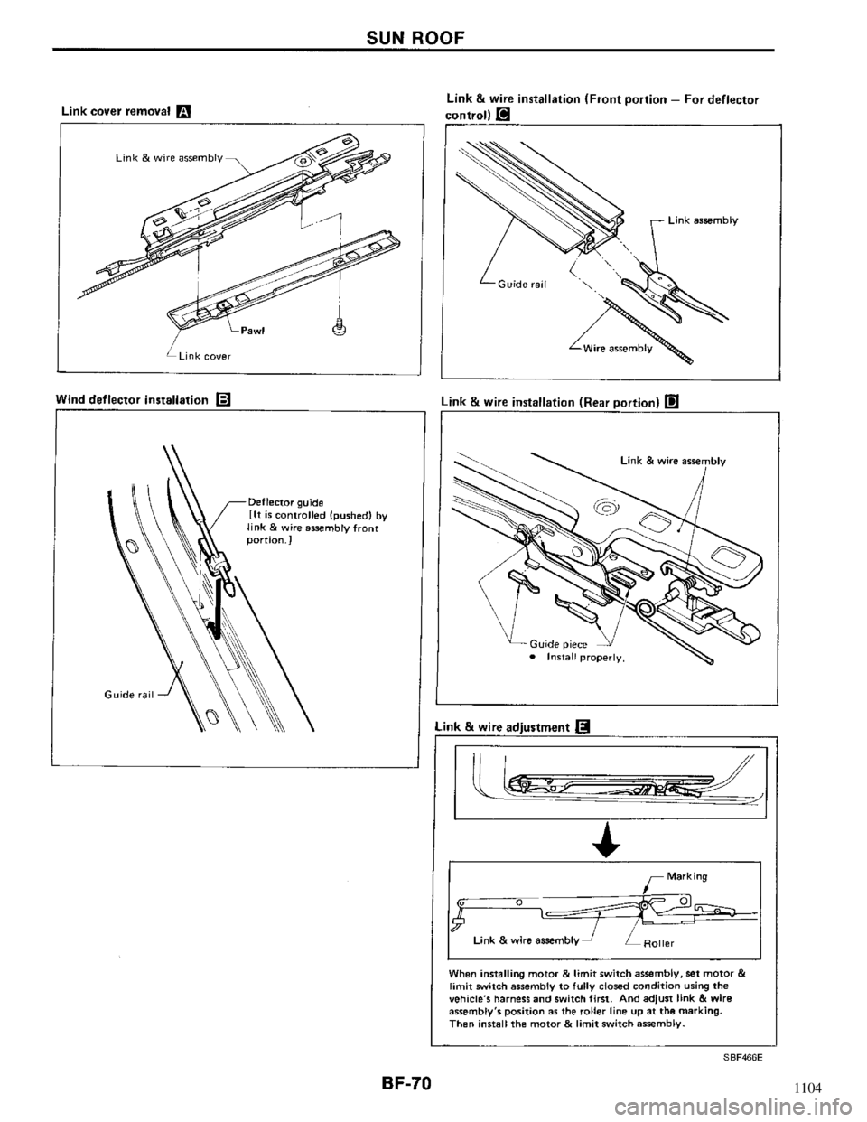 NISSAN MAXIMA 1994 A32 / 4.G Body Repair Manual 1104 