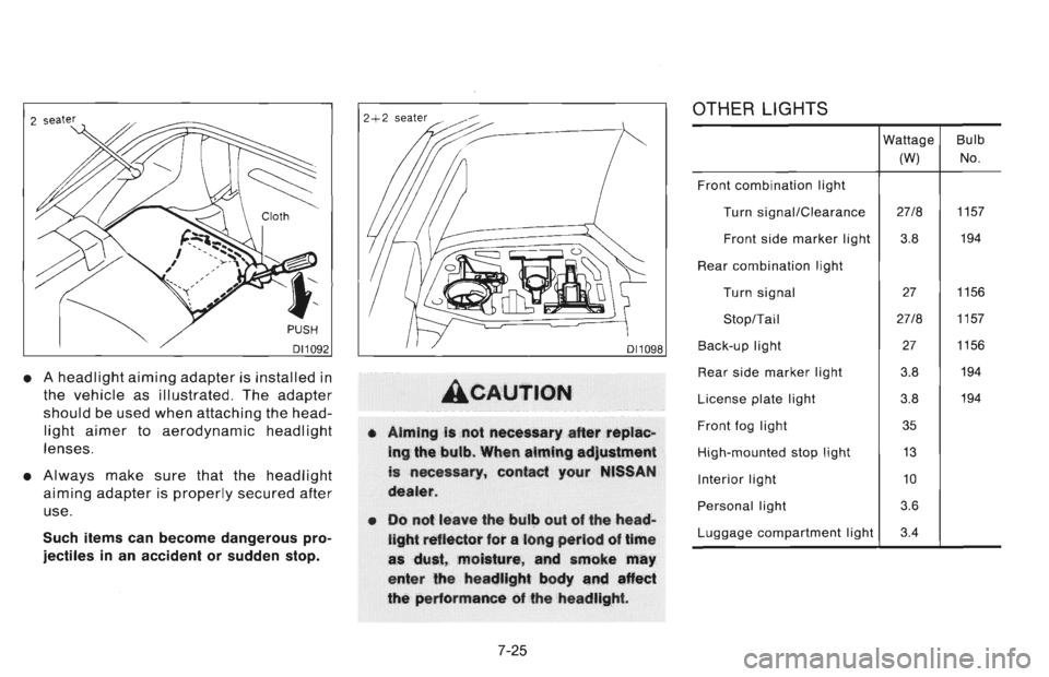 NISSAN 300ZX 1996 Owners Manual NISSAN 300ZX 1996 Owners Manual