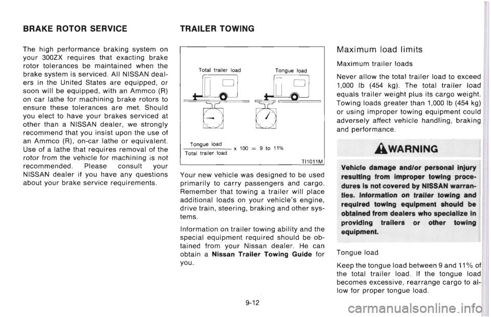 NISSAN 300ZX 1996 Owners Manual NISSAN 300ZX 1996 Owners Manual