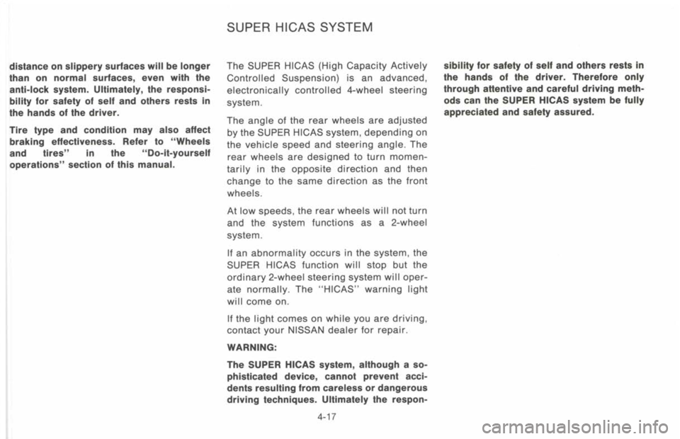 NISSAN 300ZX 1993  Owners Manual 