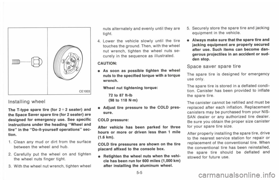NISSAN 300ZX 1993 Owners Manual NISSAN 300ZX 1993 Owners Manual