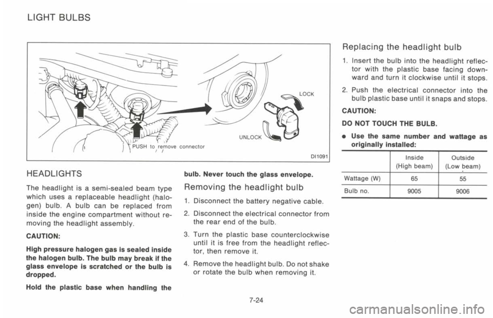 NISSAN 300ZX 1993 Owners Manual NISSAN 300ZX 1993 Owners Manual