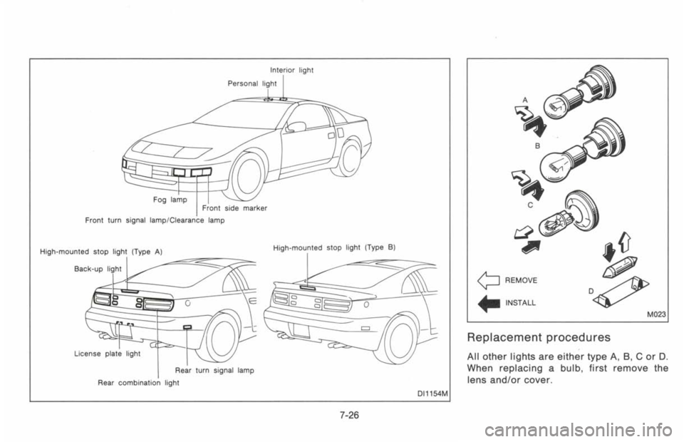 NISSAN 300ZX 1993 Owners Manual NISSAN 300ZX 1993 Owners Manual