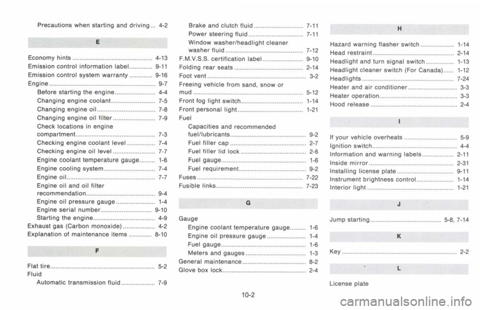 NISSAN 300ZX 1993 Owners Manual NISSAN 300ZX 1993 Owners Manual