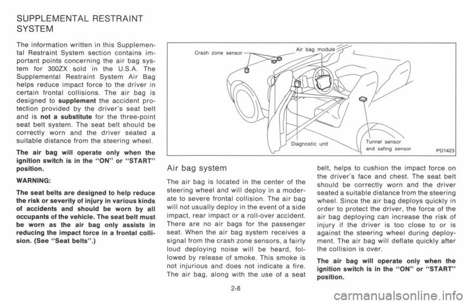 NISSAN 300ZX 1993 Owners Guide NISSAN 300ZX 1993 Owners Guide