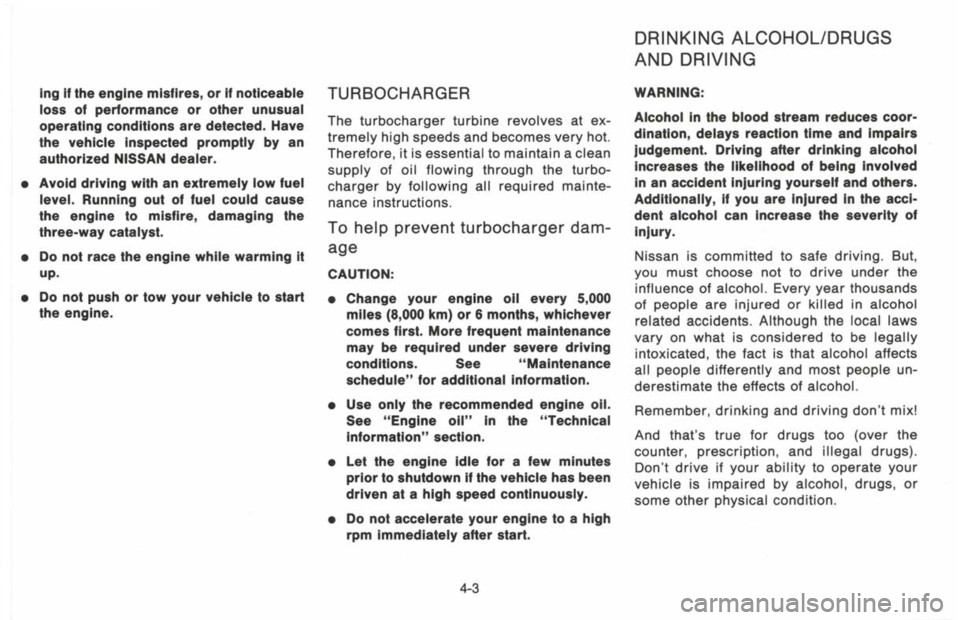 NISSAN 300ZX 1993 Owners Manual NISSAN 300ZX 1993 Owners Manual