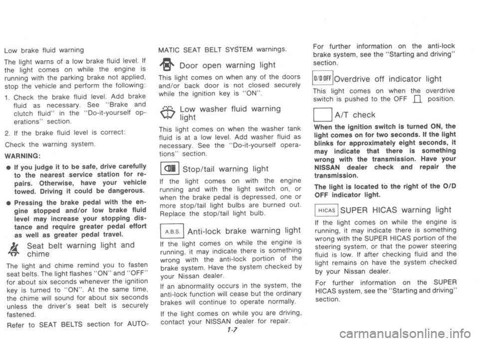 NISSAN 300ZX 1992 User Guide 