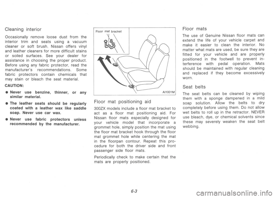 NISSAN 300ZX 1992 Owners Manual NISSAN 300ZX 1992 Owners Manual