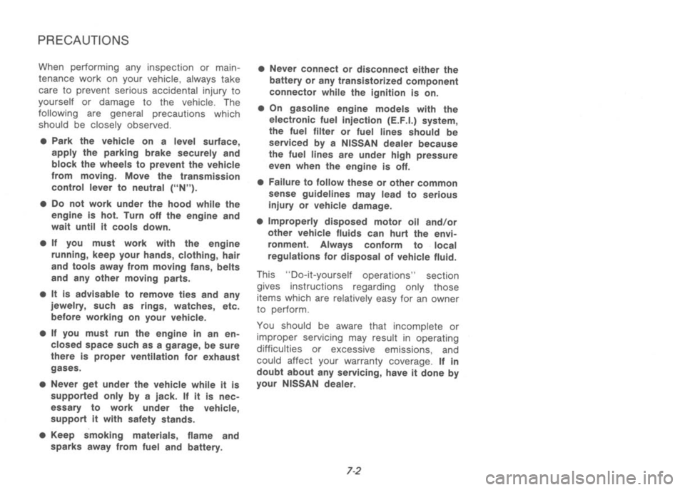 NISSAN 300ZX 1992 Owners Manual NISSAN 300ZX 1992 Owners Manual