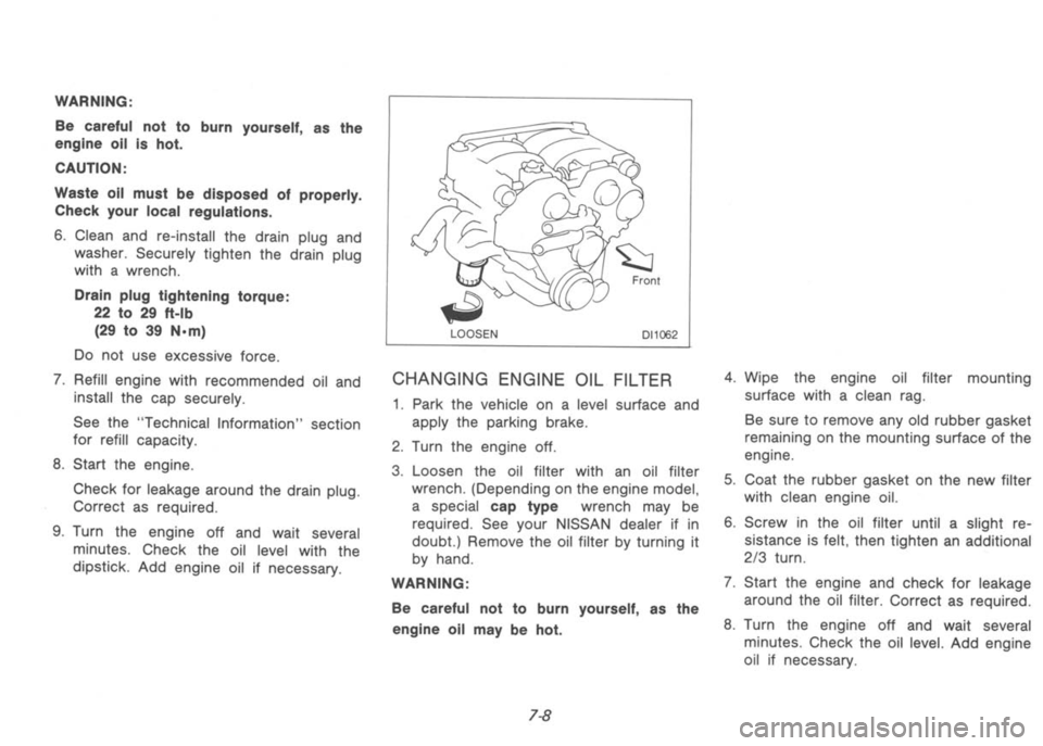 NISSAN 300ZX 1992 Owners Manual NISSAN 300ZX 1992 Owners Manual