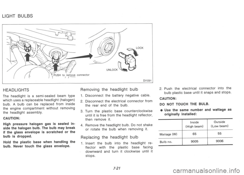 NISSAN 300ZX 1992 Owners Manual NISSAN 300ZX 1992 Owners Manual