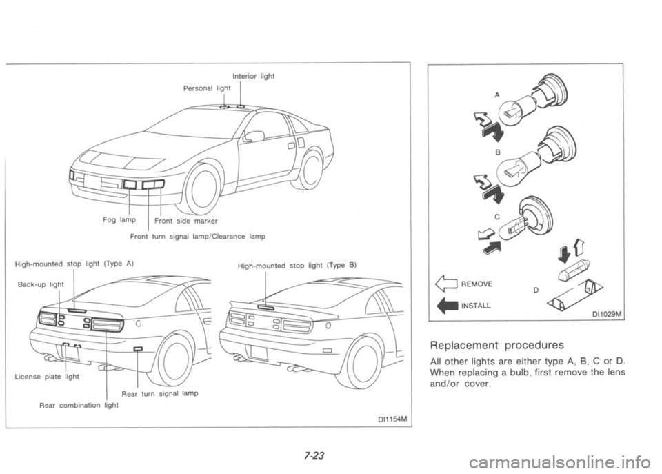 NISSAN 300ZX 1992 Owners Manual NISSAN 300ZX 1992 Owners Manual