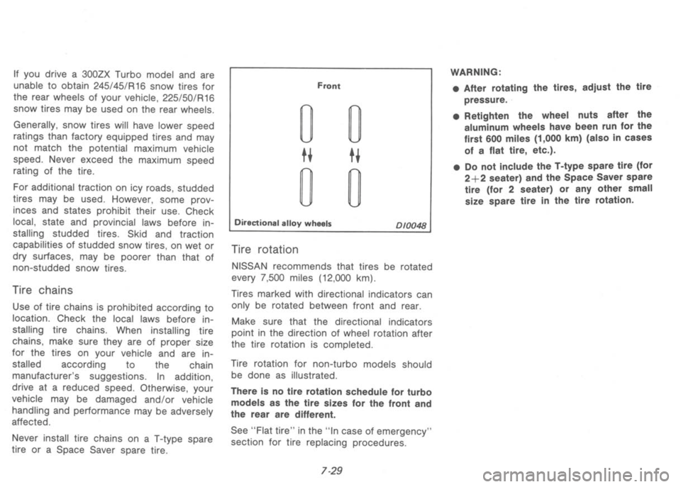 NISSAN 300ZX 1992 Owners Manual NISSAN 300ZX 1992 Owners Manual