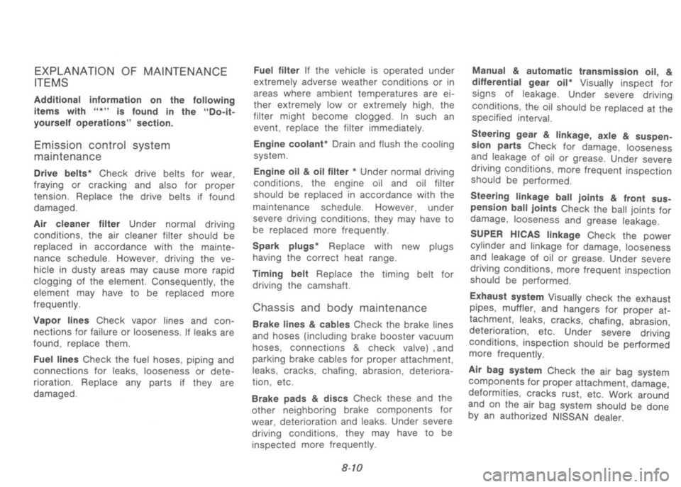 NISSAN 300ZX 1992 Owners Manual NISSAN 300ZX 1992 Owners Manual