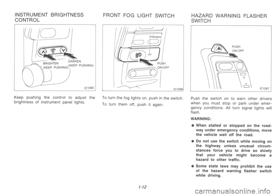 NISSAN 300ZX 1992 User Guide 