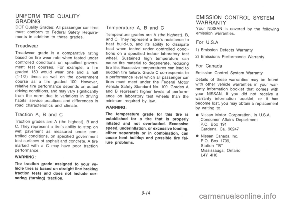 NISSAN 300ZX 1992 Owners Manual NISSAN 300ZX 1992 Owners Manual
