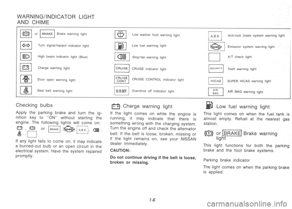 NISSAN 300ZX 1992 Owners Manual NISSAN 300ZX 1992 Owners Manual