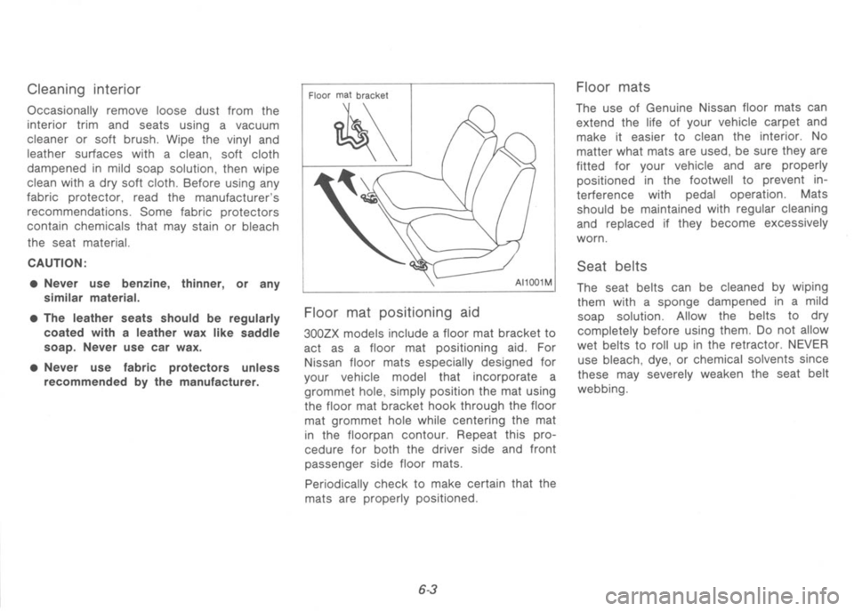 NISSAN 300ZX 1991 Owners Manual NISSAN 300ZX 1991 Owners Manual