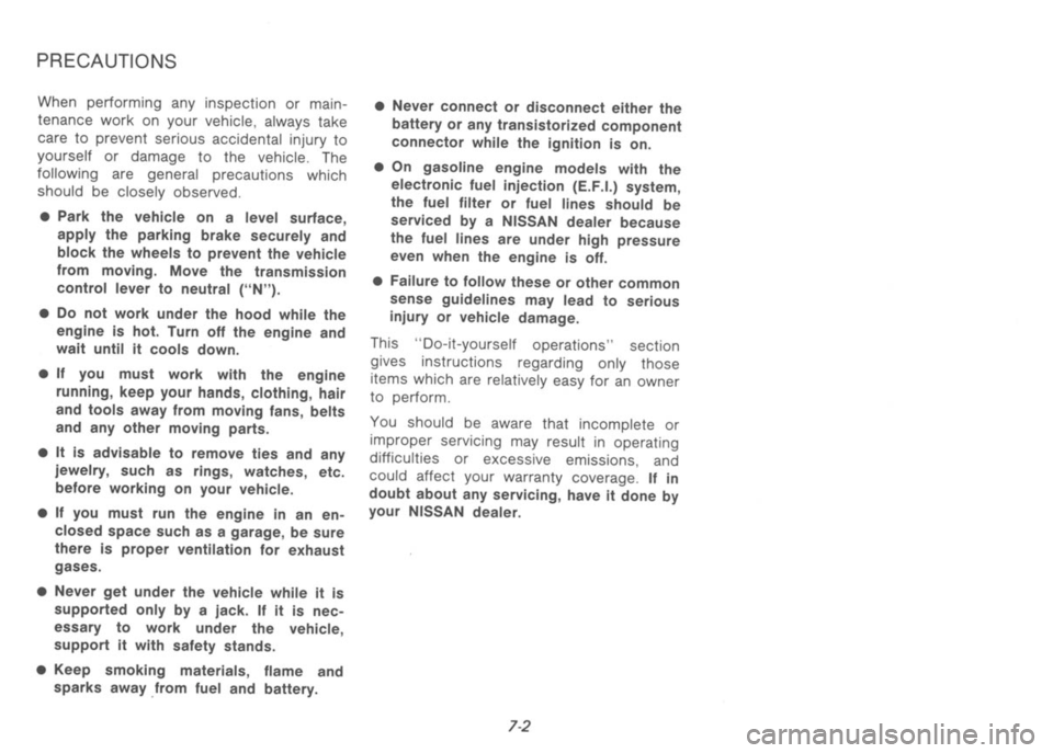 NISSAN 300ZX 1991 Owners Manual NISSAN 300ZX 1991 Owners Manual
