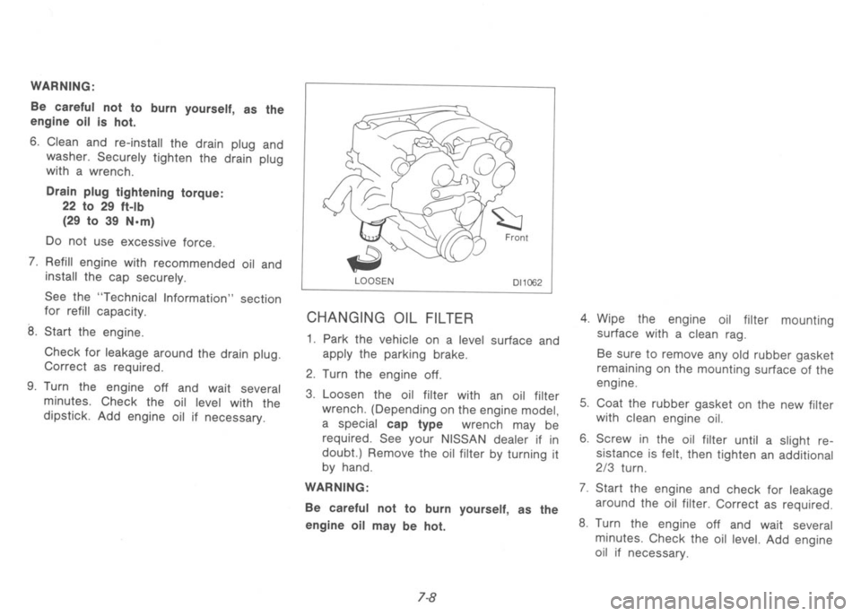 NISSAN 300ZX 1991 Owners Manual NISSAN 300ZX 1991 Owners Manual