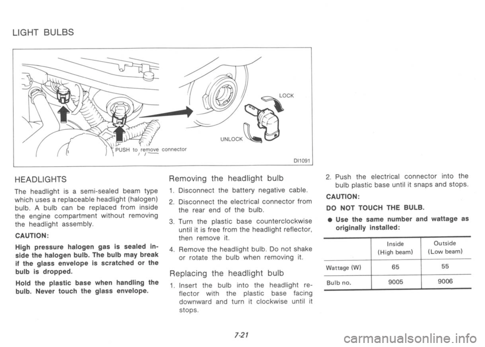 NISSAN 300ZX 1991 Owners Manual NISSAN 300ZX 1991 Owners Manual