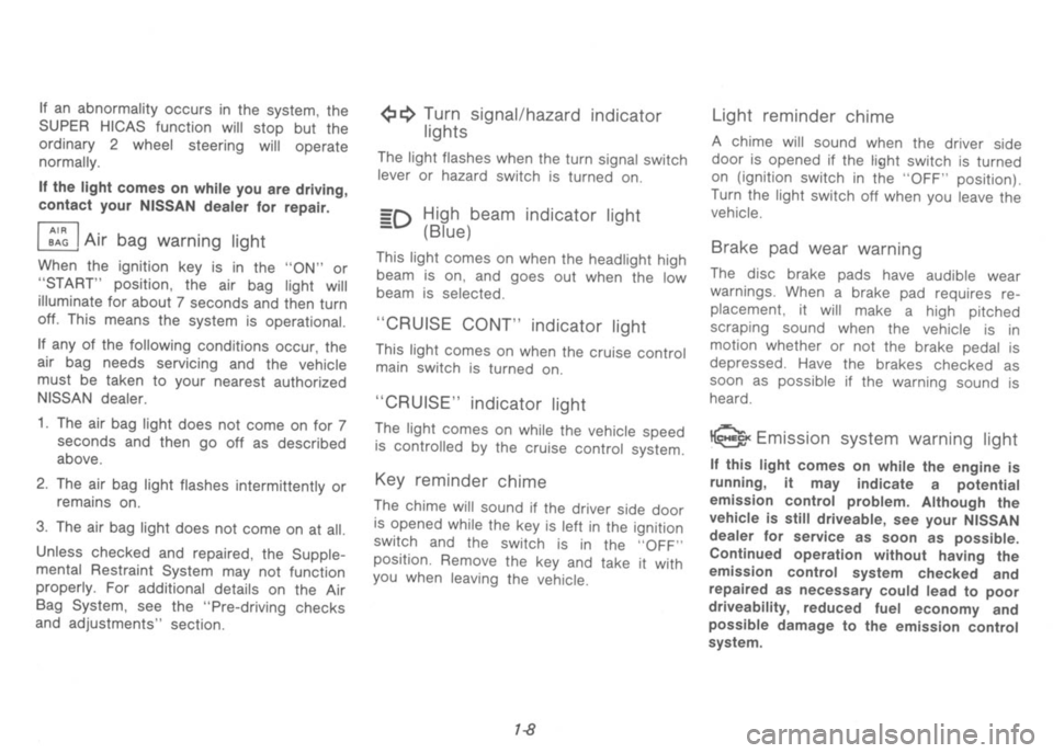 NISSAN 300ZX 1991 User Guide 