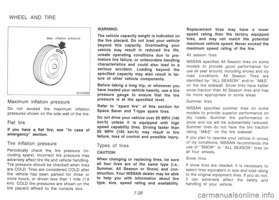 NISSAN 300ZX 1991 Owners Manual NISSAN 300ZX 1991 Owners Manual