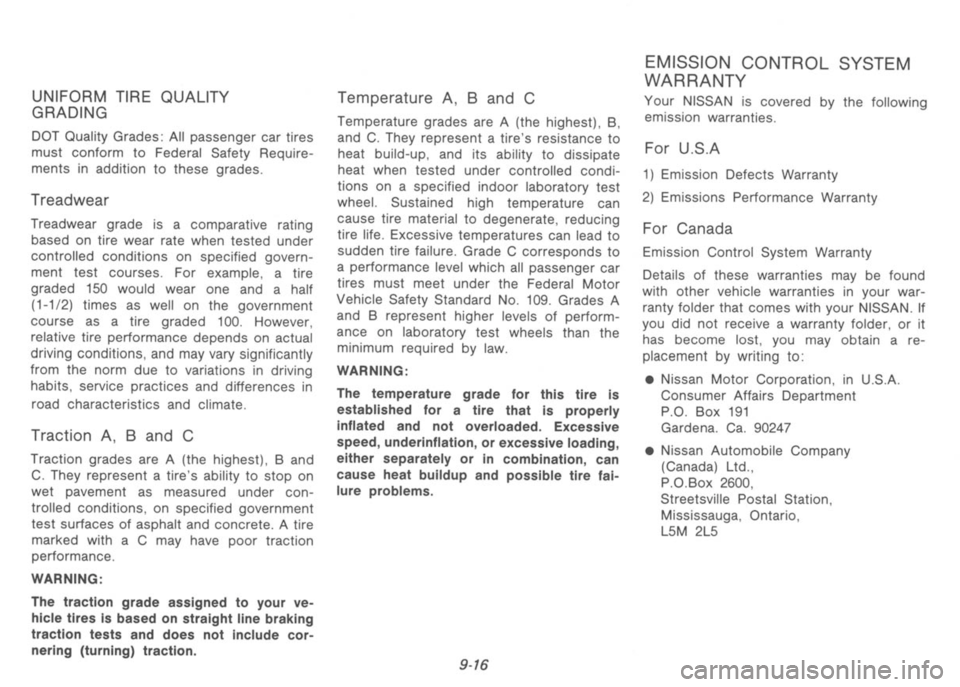 NISSAN 300ZX 1991 Owners Manual NISSAN 300ZX 1991 Owners Manual