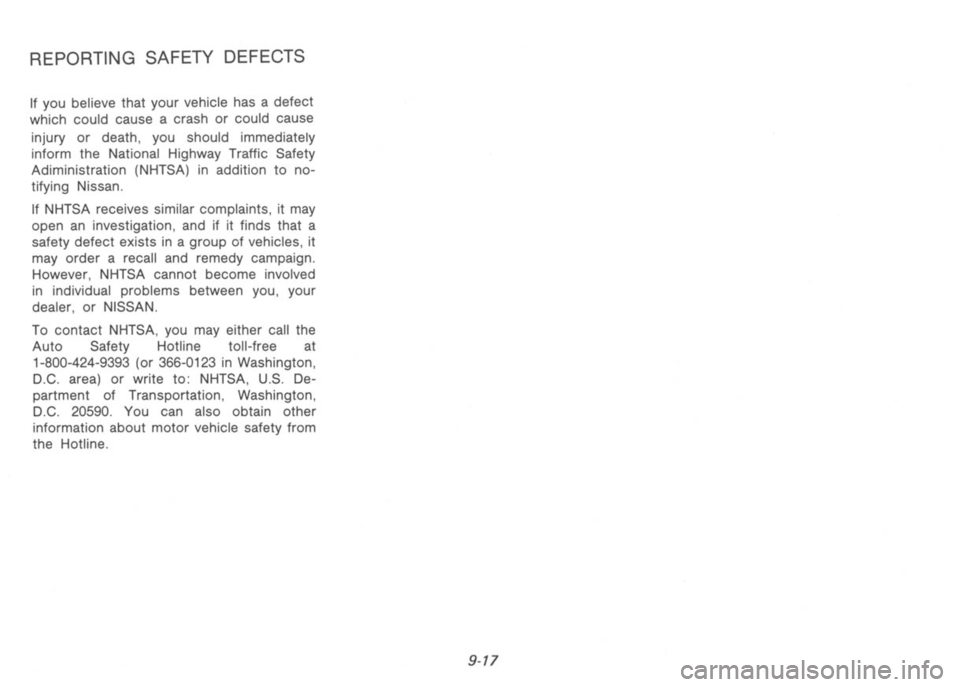 NISSAN 300ZX 1991 Owners Manual NISSAN 300ZX 1991 Owners Manual