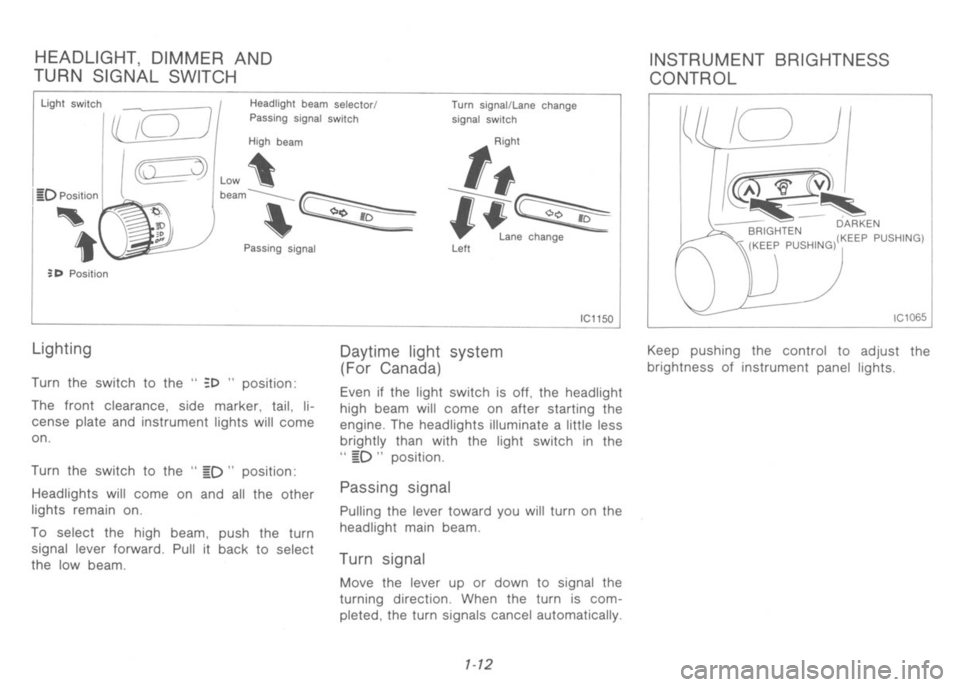 NISSAN 300ZX 1991 User Guide 