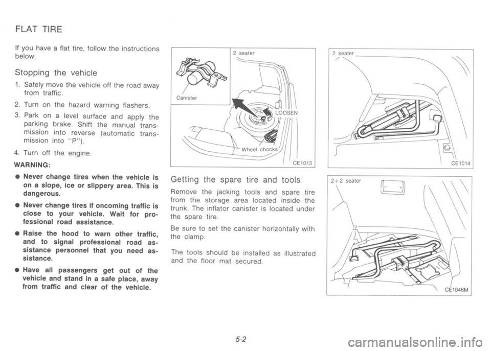 NISSAN 300ZX 1991 Owners Manual NISSAN 300ZX 1991 Owners Manual