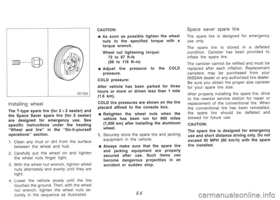 NISSAN 300ZX 1991 Owners Manual NISSAN 300ZX 1991 Owners Manual