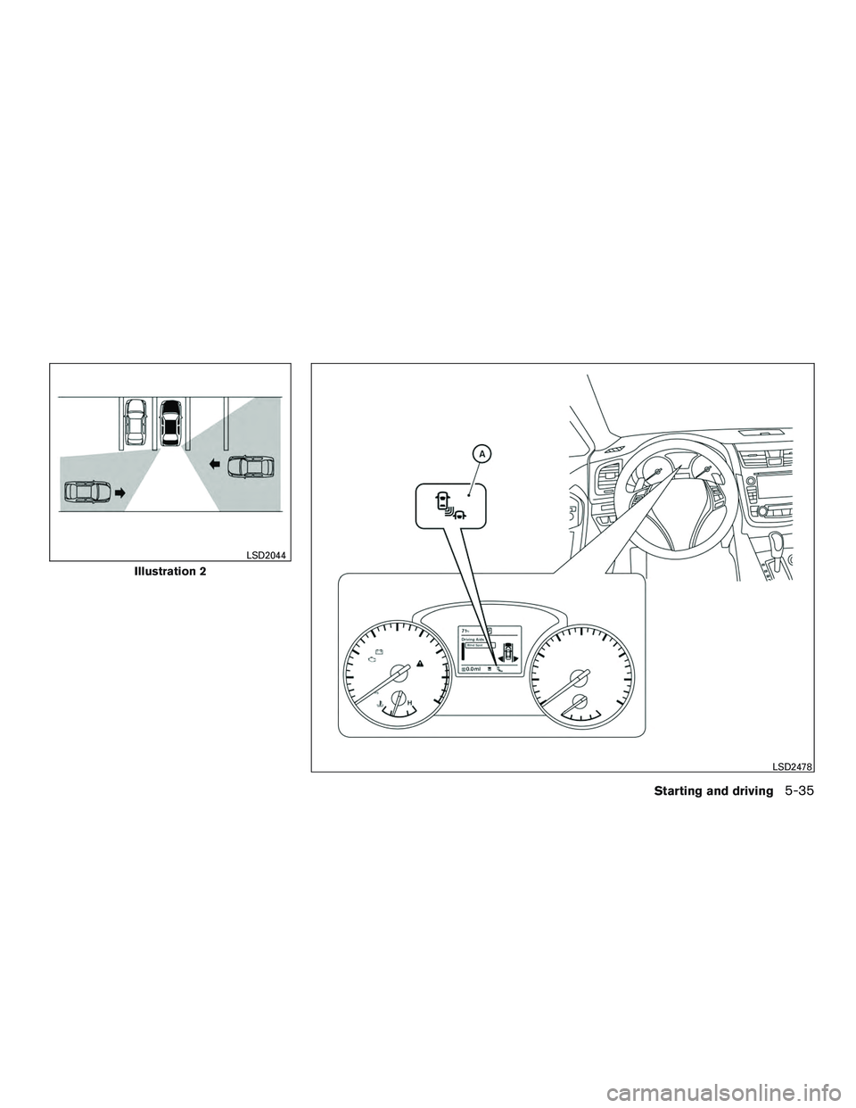 NISSAN ALTIMA SEDAN 2016  Owners Manual Illustration 2
LSD2044
LSD2478
Starting and driving5-35 