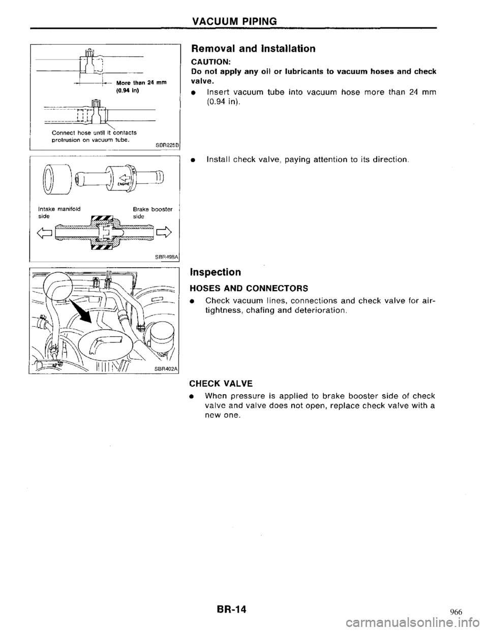 NISSAN MAXIMA 1994 A32 / 4.G Brake System User Guide 966 