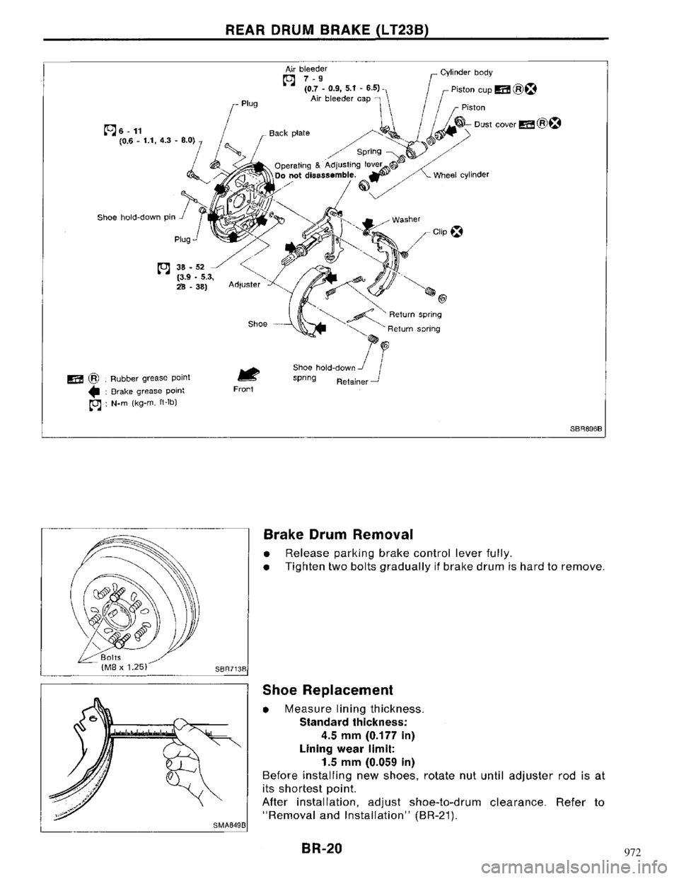 NISSAN MAXIMA 1994 A32 / 4.G Brake System User Guide 972 