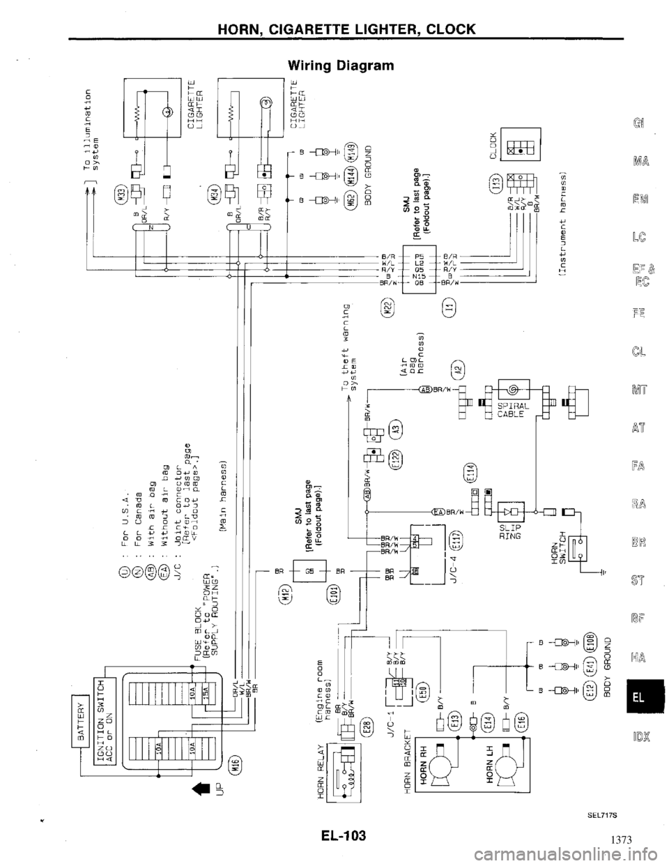NISSAN MAXIMA 1994 A32 / 4.G Electrical System Workshop Manual 1373 NISSAN MAXIMA 1994 A32 / 4.G Electrical System Workshop Manual 1373