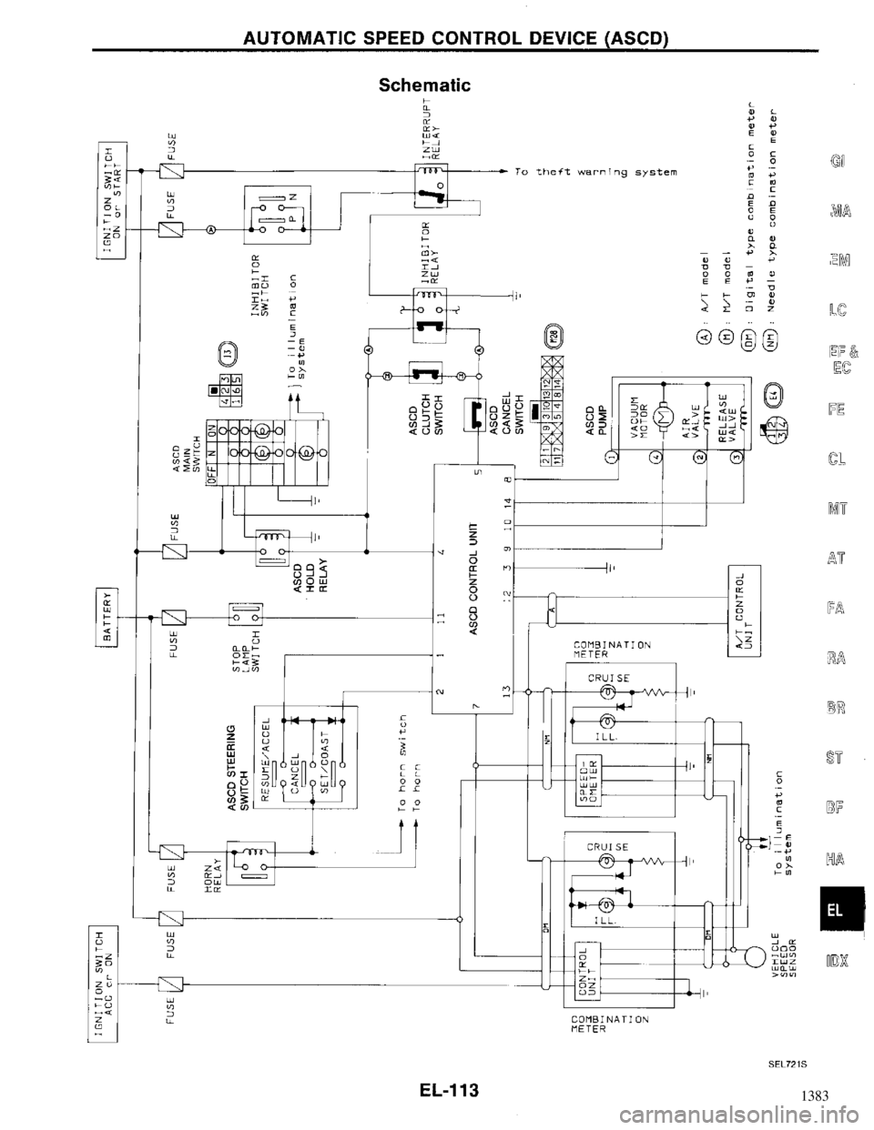 NISSAN MAXIMA 1994 A32 / 4.G Electrical System Workshop Manual 1383 NISSAN MAXIMA 1994 A32 / 4.G Electrical System Workshop Manual 1383