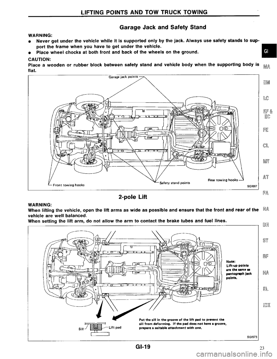 NISSAN MAXIMA 1994 A32 / 4.G General Information User Guide 23 NISSAN MAXIMA 1994 A32 / 4.G General Information User Guide 23