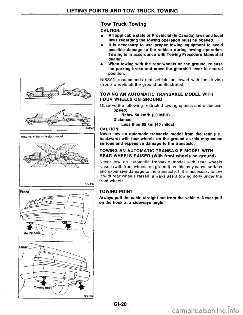 NISSAN MAXIMA 1994 A32 / 4.G General Information User Guide 24 NISSAN MAXIMA 1994 A32 / 4.G General Information User Guide 24