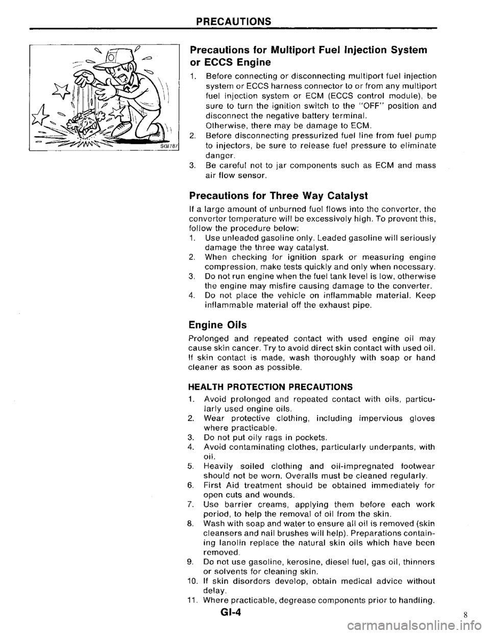 NISSAN MAXIMA 1994 A32 / 4.G General Information Workshop Manual 8 