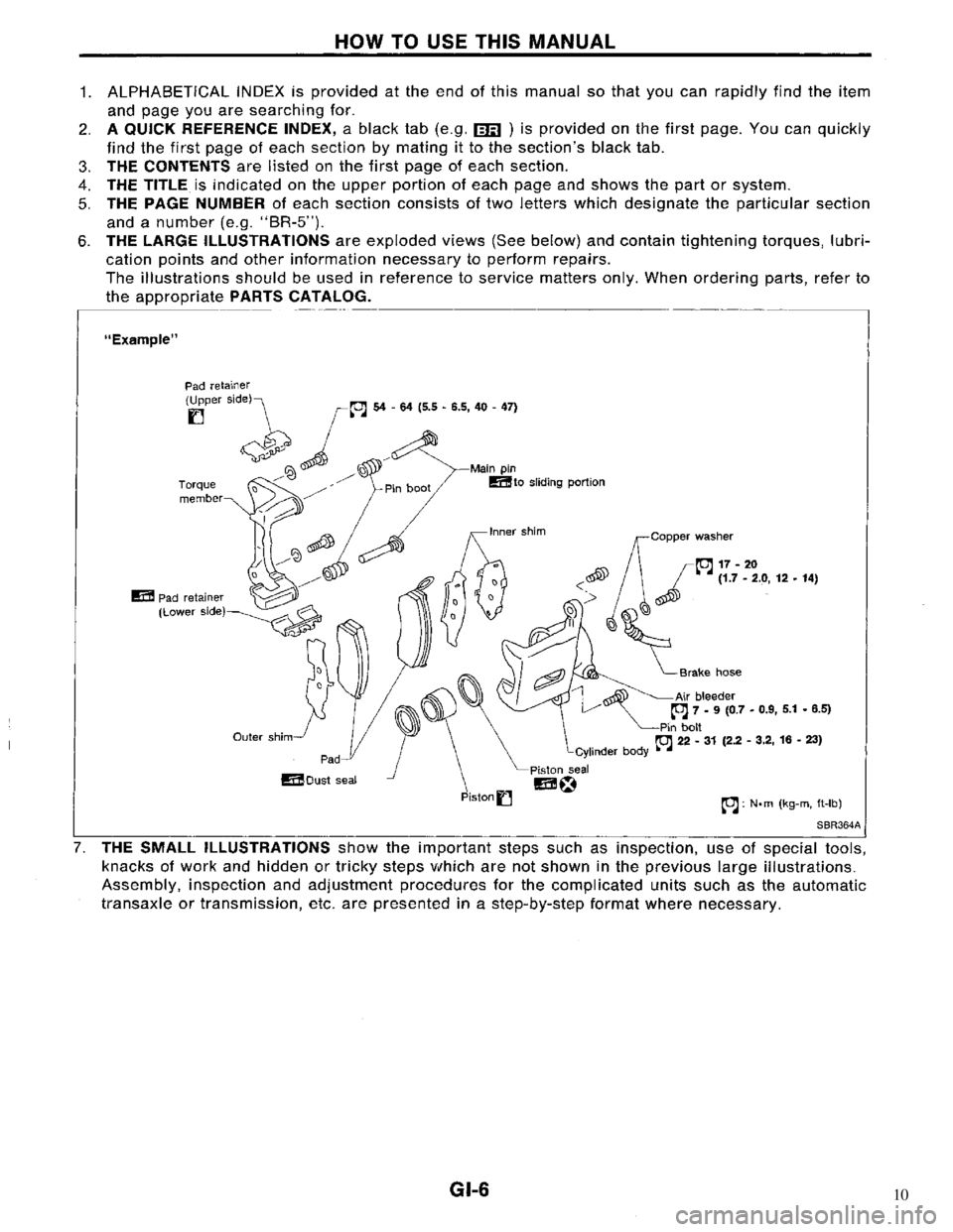 NISSAN MAXIMA 1994 A32 / 4.G General Information Workshop Manual 10 