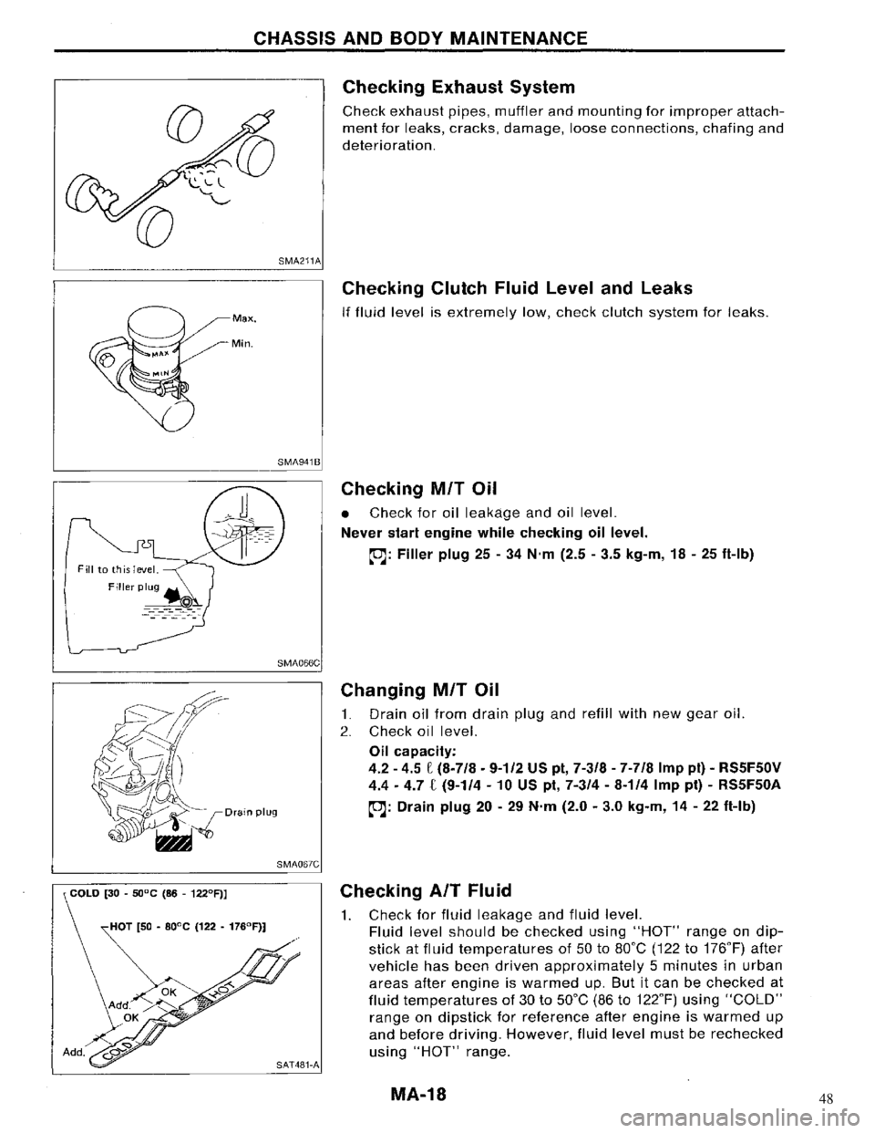 NISSAN MAXIMA 1994 A32 / 4.G Maintenance User Guide 48 NISSAN MAXIMA 1994 A32 / 4.G Maintenance User Guide 48