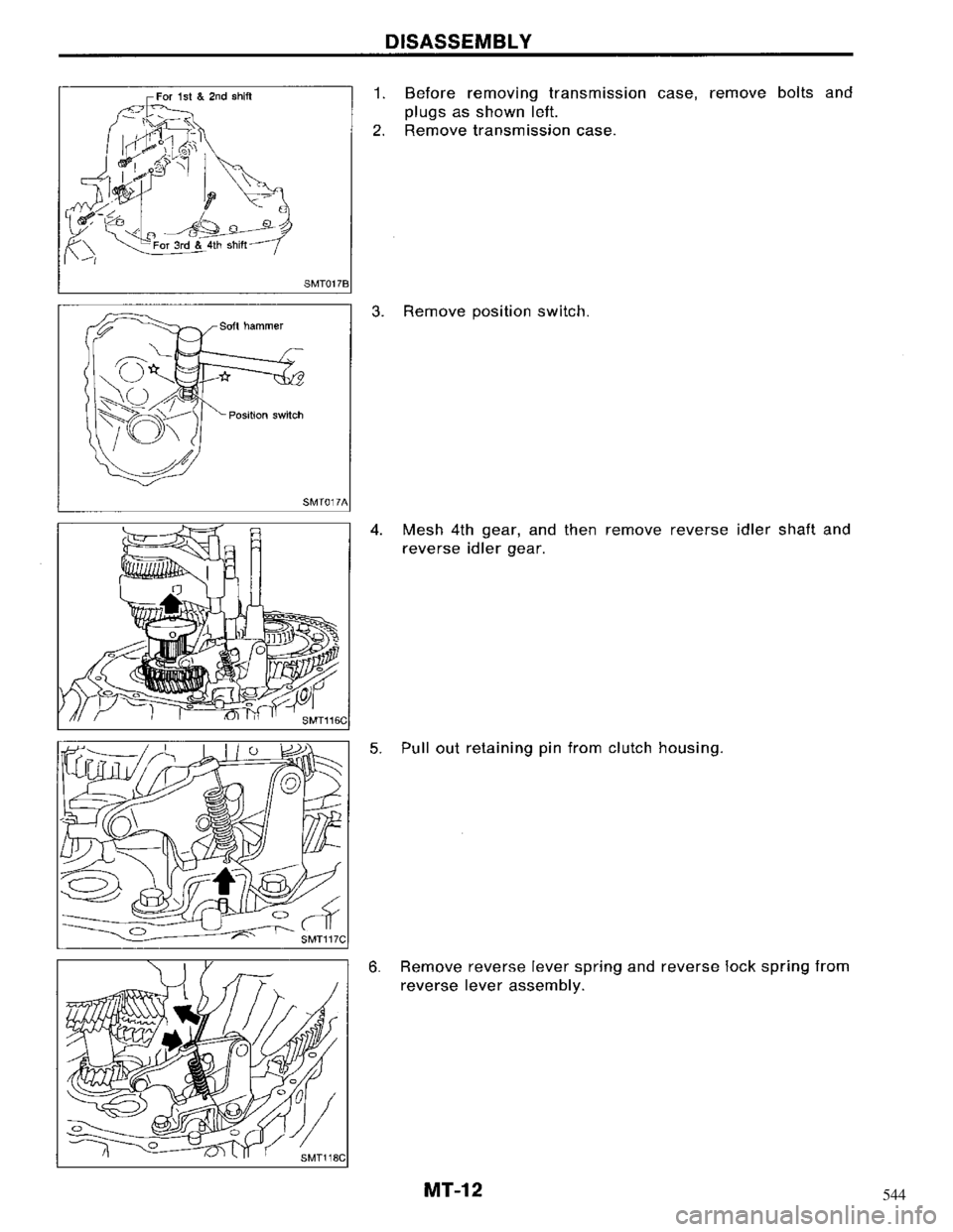 NISSAN MAXIMA 1994 A32 / 4.G Manual Transaxle User Guide 544 NISSAN MAXIMA 1994 A32 / 4.G Manual Transaxle User Guide 544