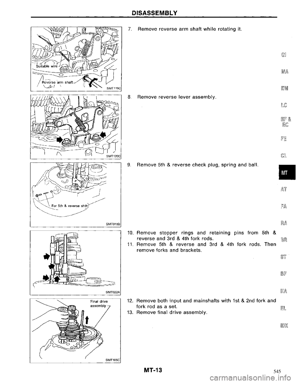 NISSAN MAXIMA 1994 A32 / 4.G Manual Transaxle User Guide 545 NISSAN MAXIMA 1994 A32 / 4.G Manual Transaxle User Guide 545