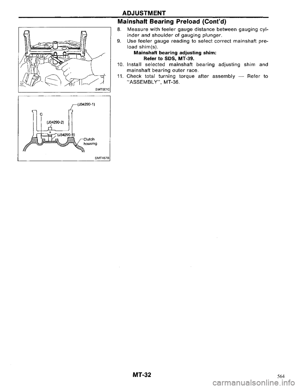 NISSAN MAXIMA 1994 A32 / 4.G Manual Transaxle Owners Guide 564 NISSAN MAXIMA 1994 A32 / 4.G Manual Transaxle Owners Guide 564